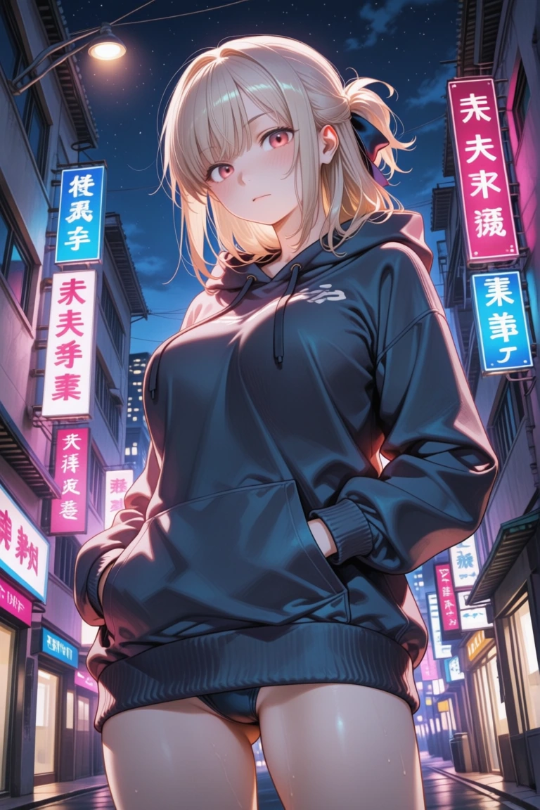ネオンの夜｜Stable Diffusion プロンプト作例（呪文図書館）
