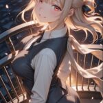 💐 お気に入り　City Glow Spiral Staircase Anime Wallpaper｜夕焼けに包まれる螺旋階段…