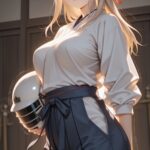 🍰 甘い雰囲気の　剣道面と道場のAIイラスト｜Dreamy Dojo Kendo Girl Aesthetic