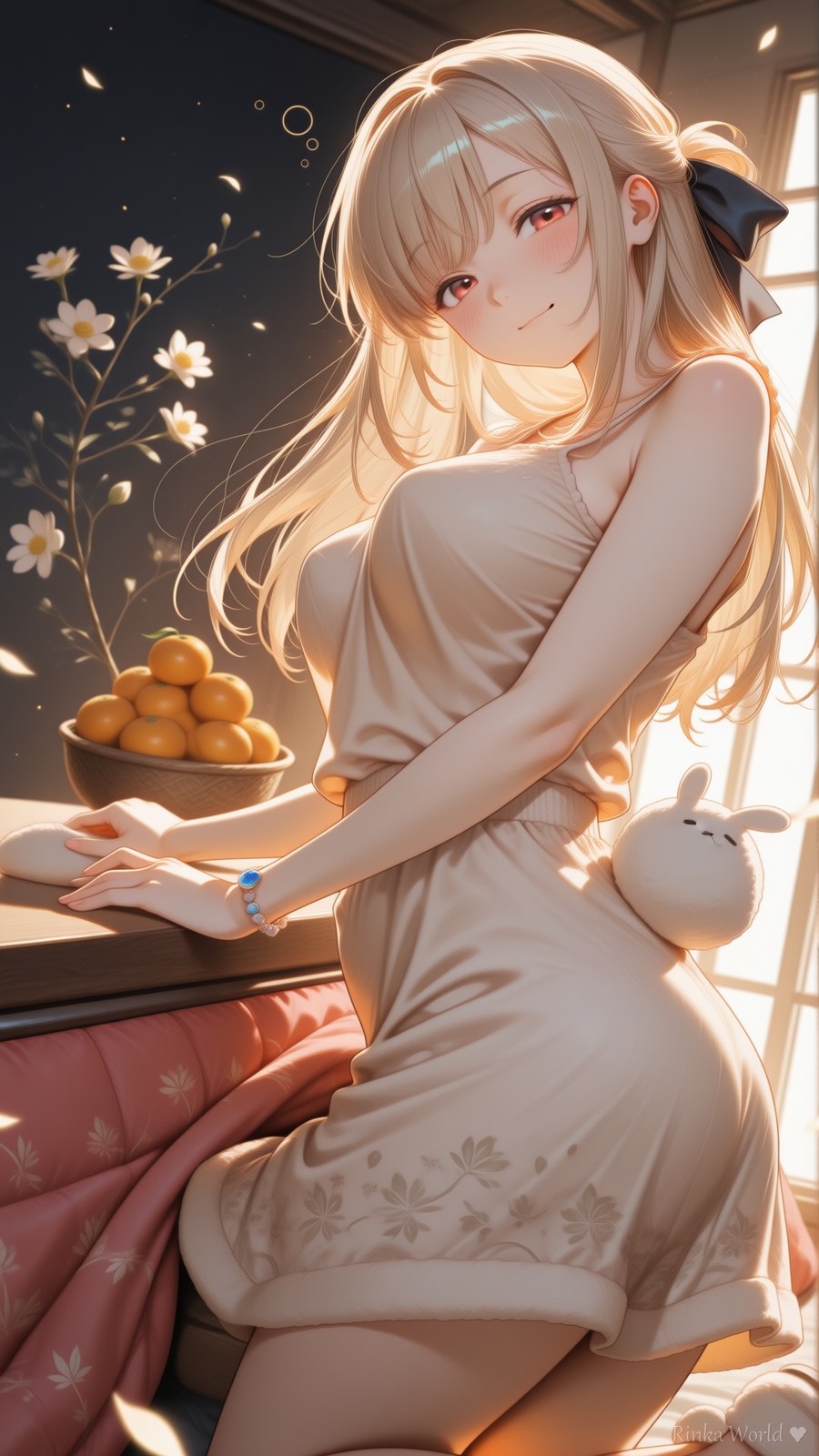 お部屋の窓辺で、みかん見つけちゃった🍊