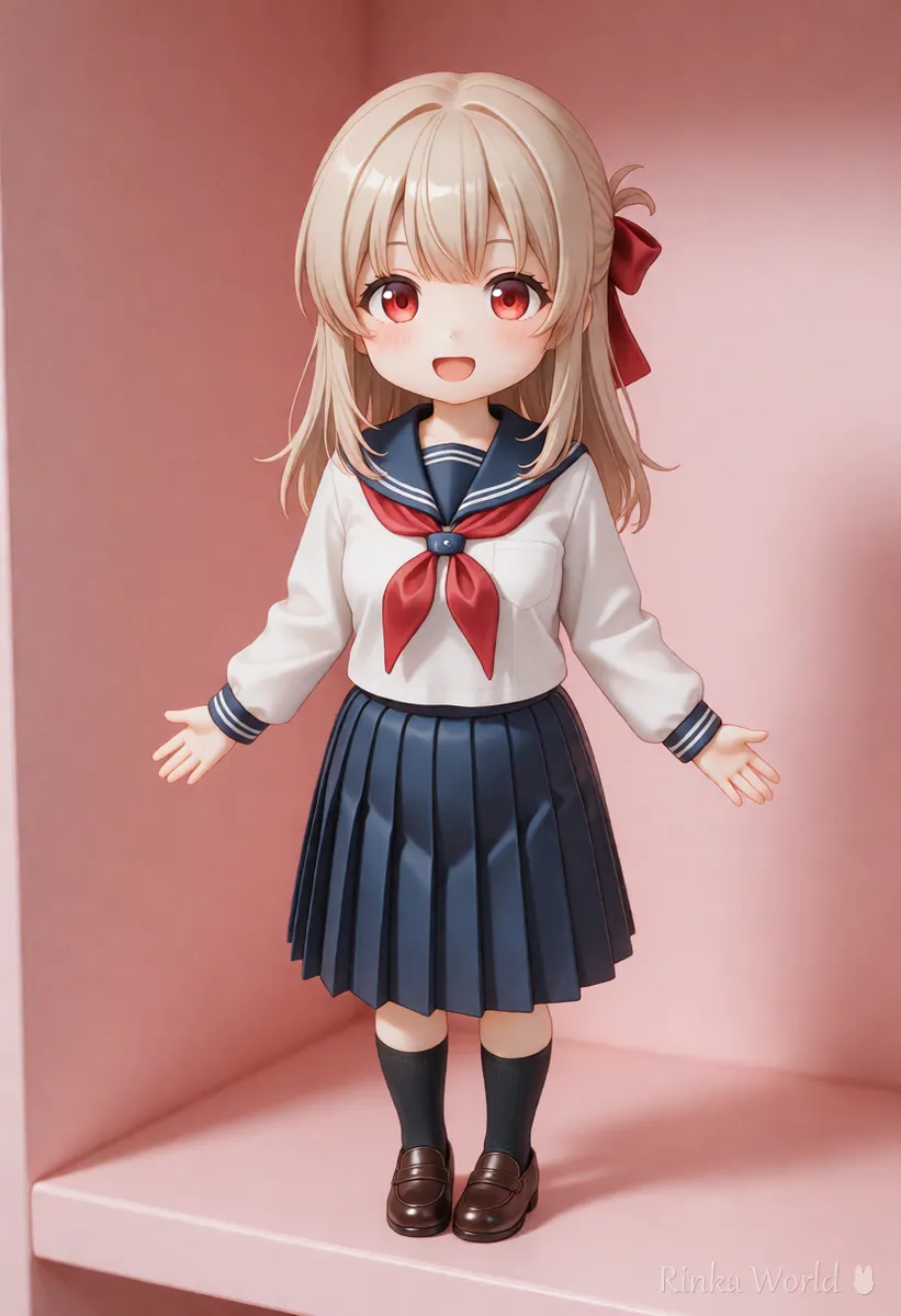 Chibi figure-style anime girl with a big head