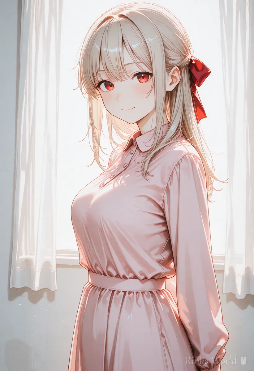 淡い色とやわらかいコントラストのアニメの女の子のイラスト