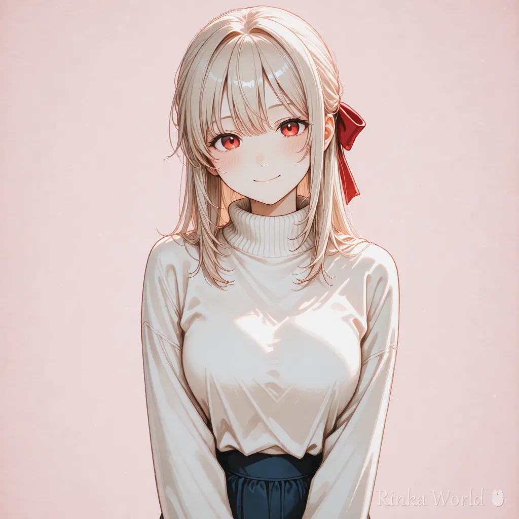 正方形に収めた女の子のバストアップのイラスト　CanvaでSNS投稿用の絵を作る参考