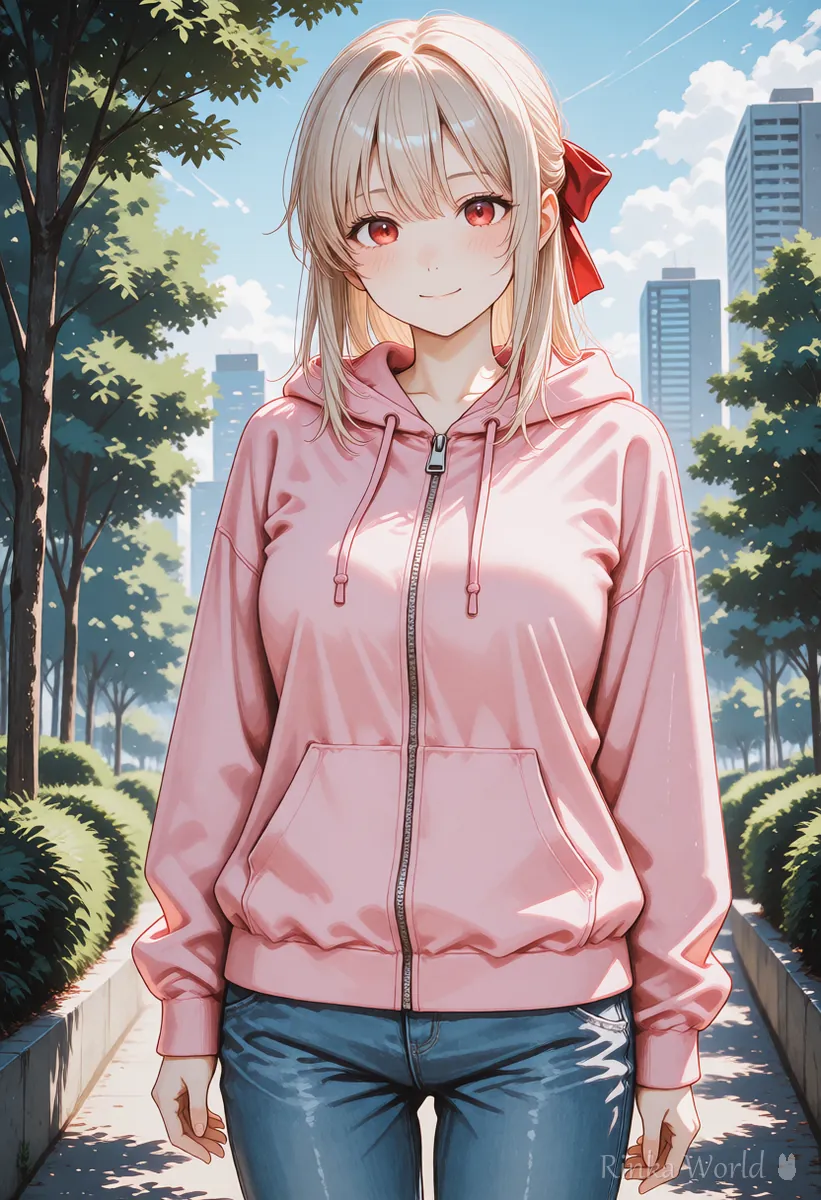 縦長の画面に全身を収めた女の子のアニメイラスト　Canvaで縦長の投稿用の絵を作る参考