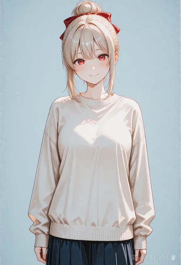hair bun(おだんご)のタグの作例|Example of the hair bun tag