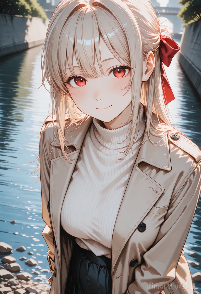 顔のアップで瞳や髪の毛先まで細かく描かれたアニメの女の子のイラストの作例