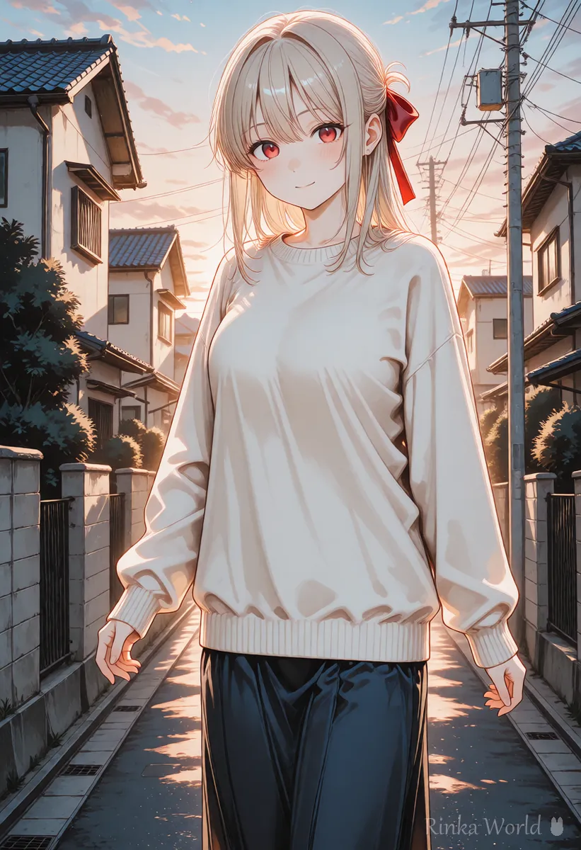 Portrait aspect ratio anime illustration of a girl, full body