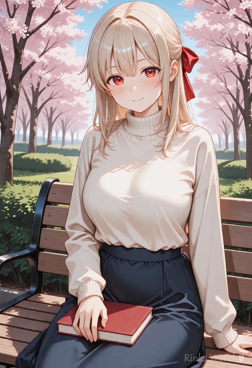 影がくっきりしたアニメ塗りの女の子のイラスト　ミッドジャーニーのスタイル参照で塗りをそろえる参考