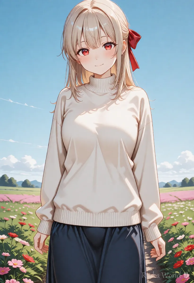 線がくっきりしたアニメ塗りの女の子のイラスト　モデルマージで混ぜる前の絵柄Bのイメージ