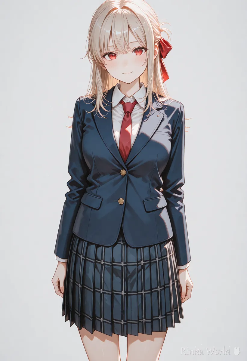 髪色と服の色がはっきり分かる立ち絵のアニメイラスト　NovelAIでキャラの特徴を書き分ける参考