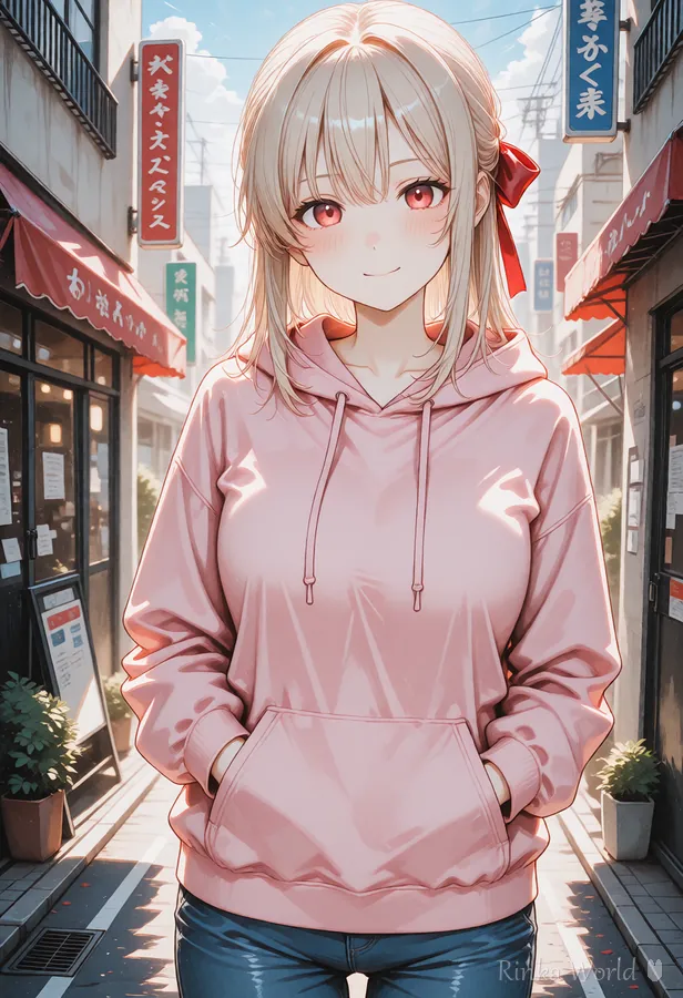 hoodie（パーカー）のタグの作例｜Example of the hoodie casual outfit tag