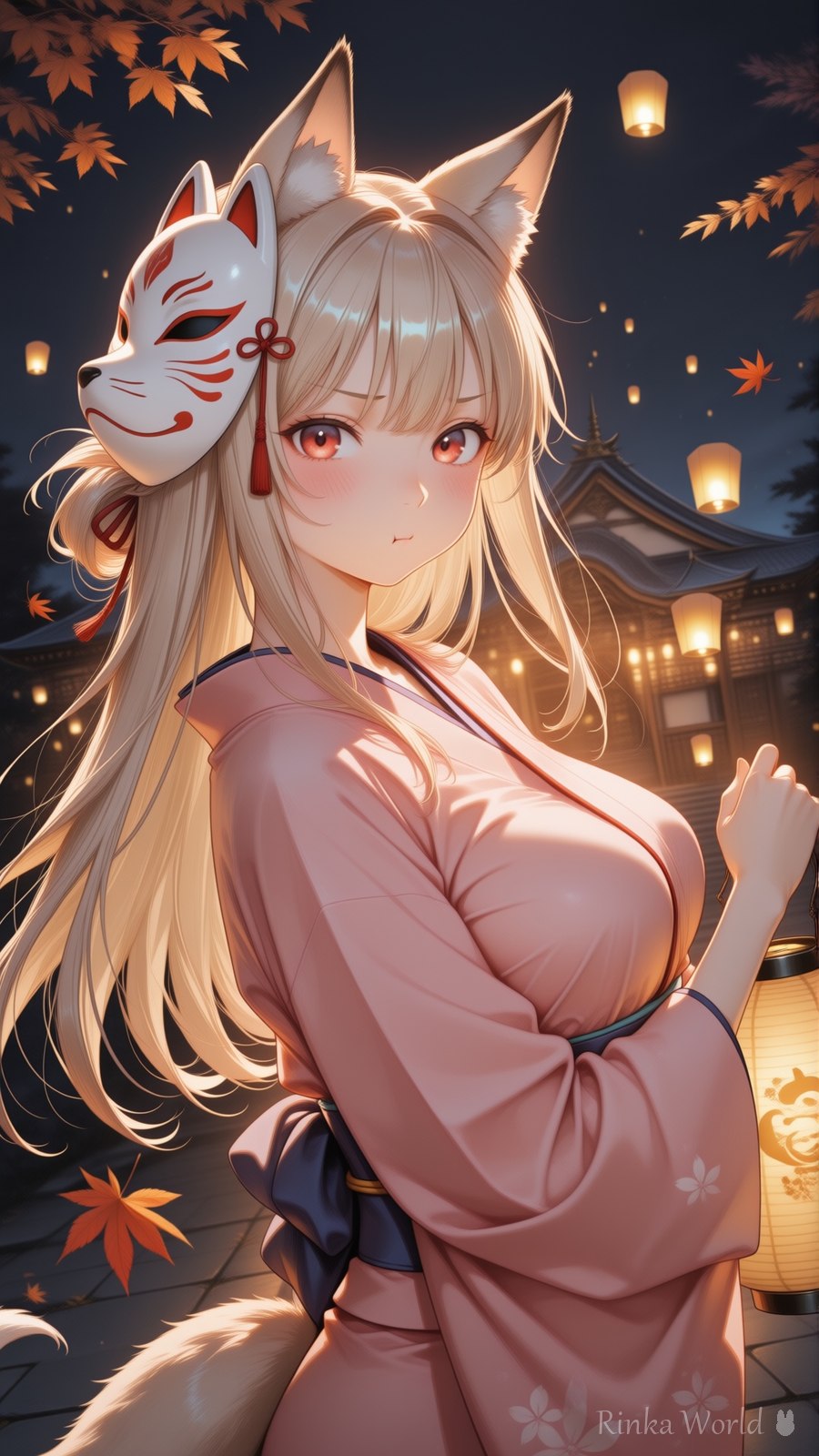 ハロウィンの夜、きつねさんになったよ🦊