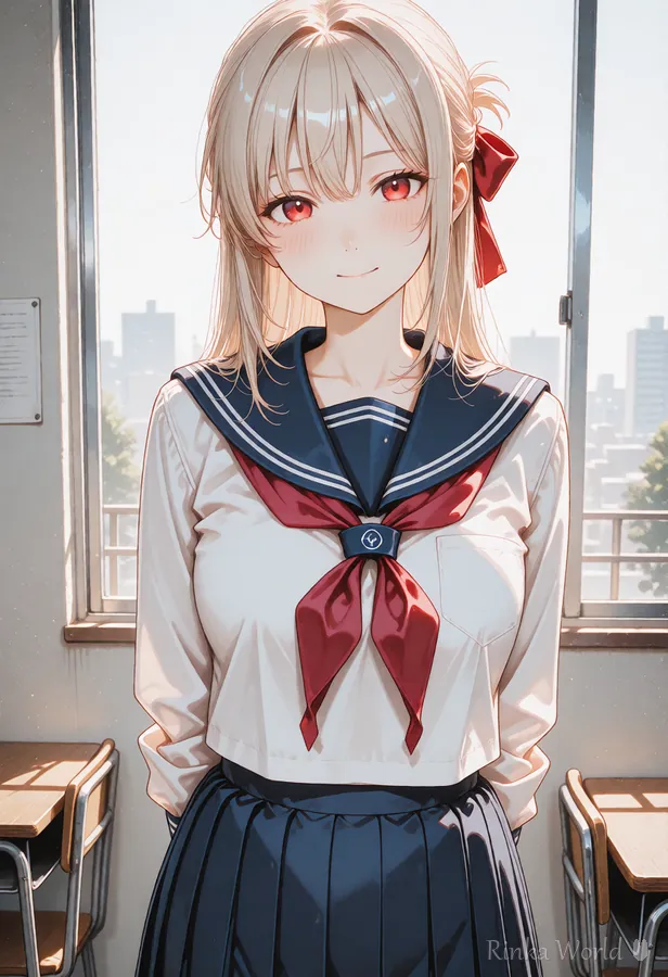 セーラー服（serafuku）のプロンプトの作例｜Example of a serafuku sailor uniform prompt