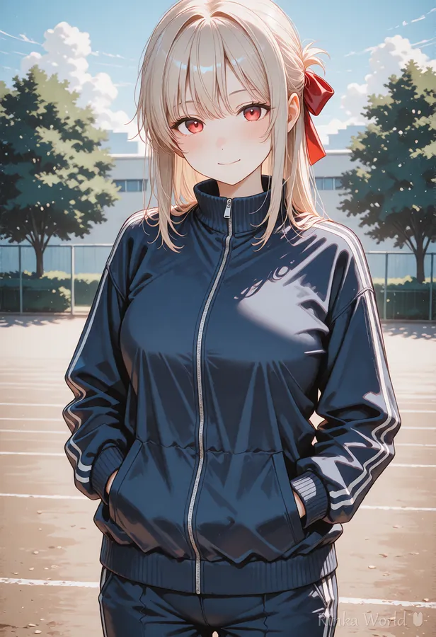 ジャージ（track jacket）のプロンプトの作例｜Example of a track jacket gym uniform prompt