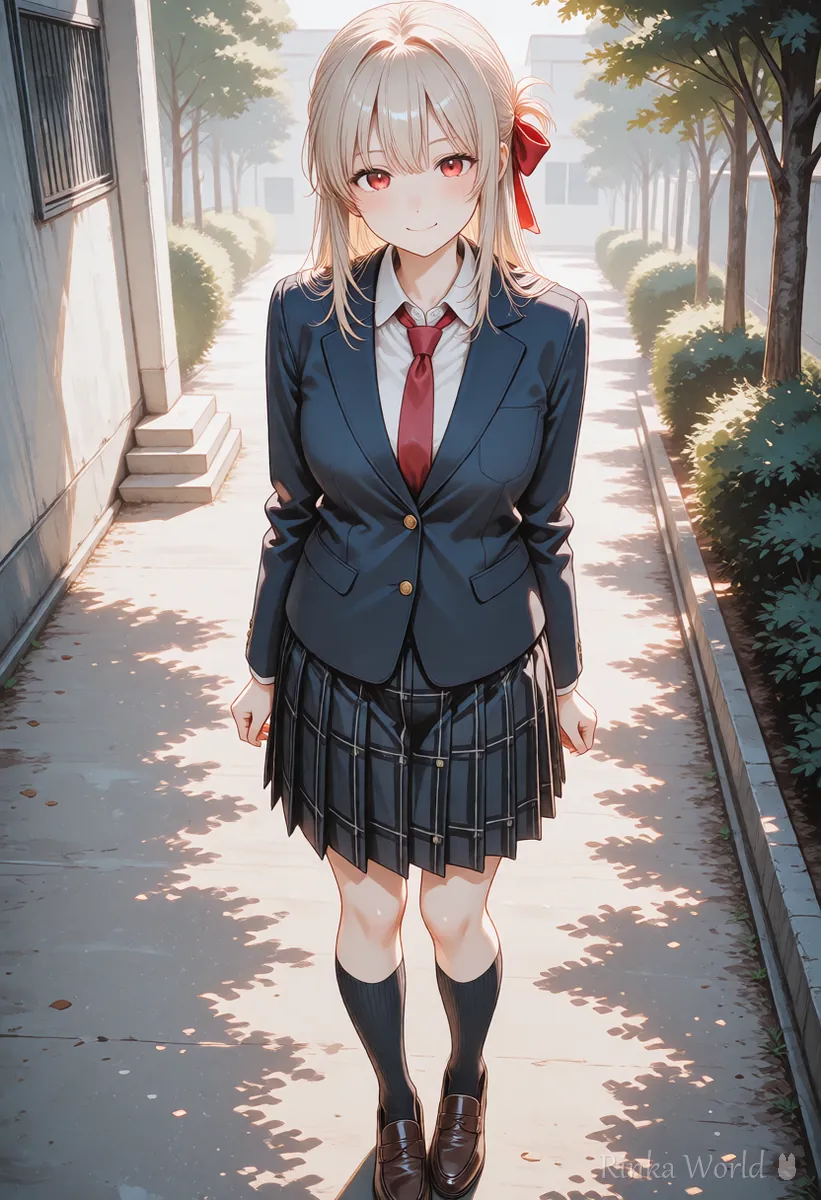 縦長832×1216の比率のアニメの女の子の全身の立ち絵　SDXLの解像度の参考イメージ