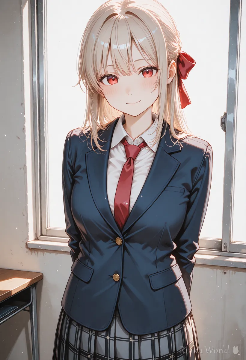 Anime bust-up in a classroom, a reference for browser-based image generation