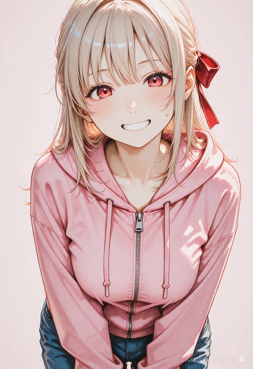 Smiling anime girl, the first image when comparing expressions